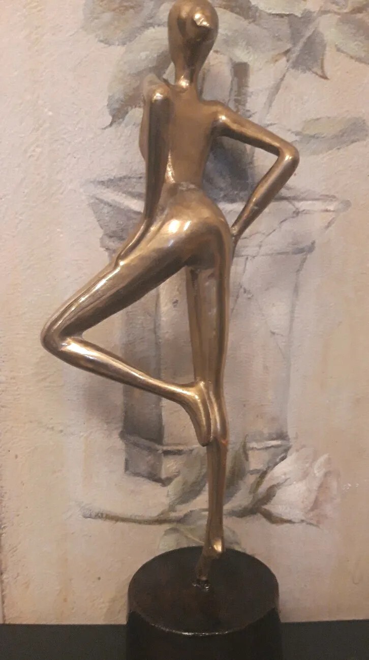 ART DECO Brass SCULPTURE YOUNG DANCING WOMAN 1920s 1930s eBay