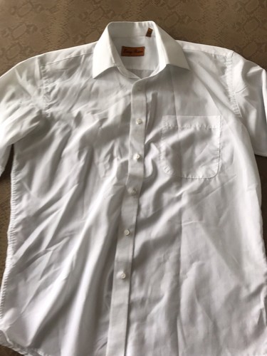Mens Luigi Rossi White Shirt - Collar 
