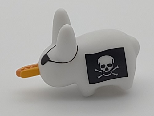 Kidrobot Happy Labbit White Pirate Hot Dog 1.3" Vinyl Figure Mini Series Kozik - Picture 5 of 8