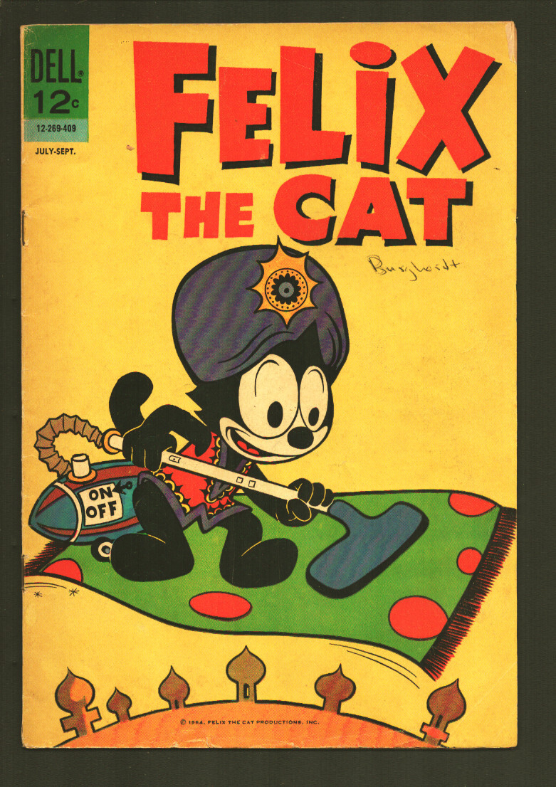 Felix The Cat #8 1964-Dell-Flying carpet cover-Based on the TV