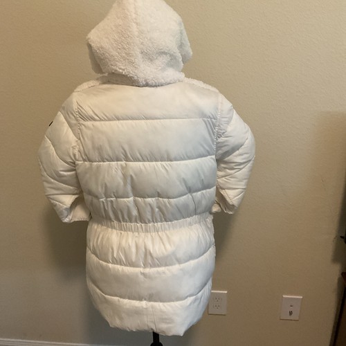 Sam Edelman Womens Ivory Long Sleeve Hooded Reversible Puffer Jacket Size M EUC - Picture 8 of 15