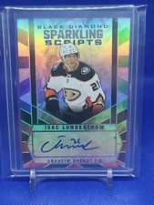 2022-23 UD Black Diamond Sparkling  Scripts Isac Lundestrom Anaheim Ducks 