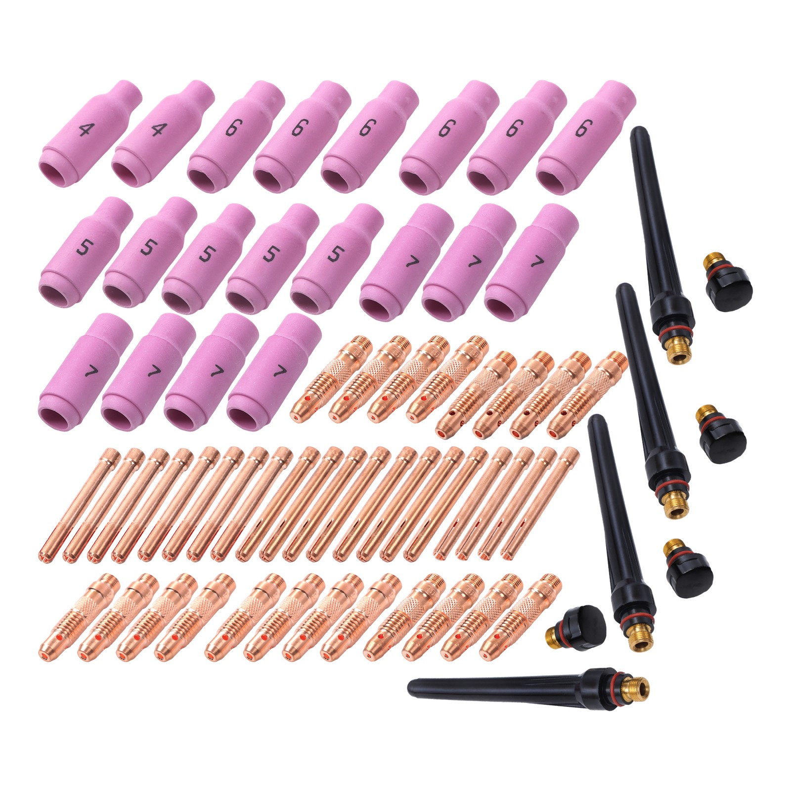 TIG Torch Consumables Accessories Kit For TIG Welding Torch 68Pcs