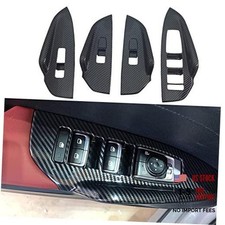 AOKIO Interior Door Window Switch Panel Window Switch Panel Cover Carbon Color