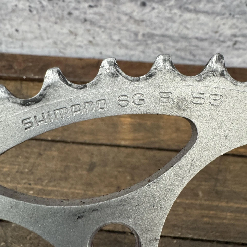 Vintage Shimano SG B-53 Chainring 53T 130 BCD 5-Bolt Road Bike Silver 90s 00s - Image 2 of 4