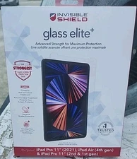 Zagg Invisible Shield Glass + Shield for iPad Pro 11" Gen. 1-4 And Air 4/5 New