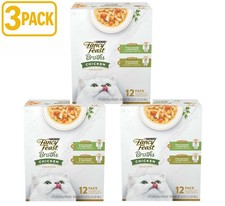 3 Pack - Fancy Feast Broths Cat Food Topper Variety Pack 12 Ct 16.8 Oz