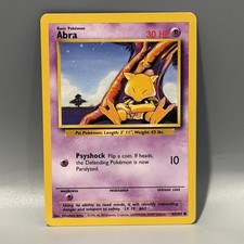 ABRA 43/102 BASE SET COMMON POKEMON CARD WOTC VINTAGE TCG 1999