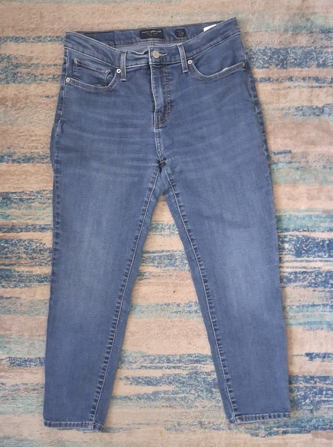 Lucky Brand Women’s Ankle Jeans 14/32 Ava Skinny Blue Stretch Denim Mid Rise