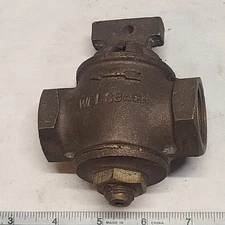 Welsbach Brass Flat Head Gas Plug 1" NPT Valve