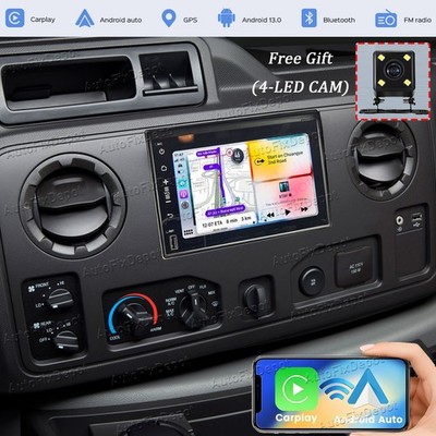 For 2009-2014 Ford E150 E250 E350 7'' Android 13 Carplay Car Stereo Radio GPS SWC
