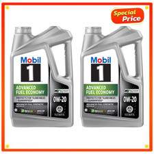 2 Pack Mobil 1 Advanced Fuel Economy 0W-20 Full Synthetic Motor Oil 5 Quart Jug 22.40 per gallon