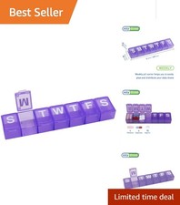 Portable 7-Day Pill Organizer - Easy Open Reminders for Medication  Vitamins