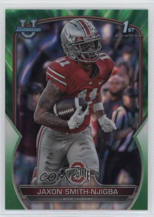 2022 Bowman U Chrome Green Lava Refractor /99 Jaxon Smith-Njigba #78