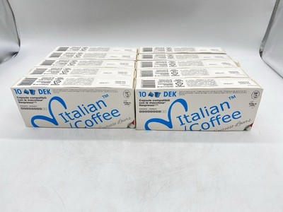 Italian Coffee DECAF 100 Pods Capsule Nespresso Original Line Machine Creamy DEK