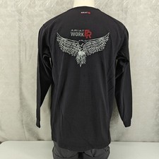 Ariat Work FR Shirt Mens Large Black Long Sleeve Henley Flame Resistant Cat 2