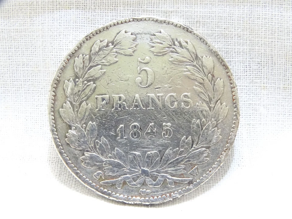 -PIECE ECU 5 Francs LOUIS PHILIPPE 1845 W MONNAIE ARGENT COLLECTION - Photo 2/4
