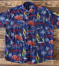 Buffalo Bills NFL Team Apparel Beach Themed Hawaiian Shirt Men s 2XL XXL