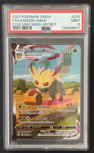 Pokémon Leafeon VMAX #205/203 Evolving Skies PSA 9 MINT