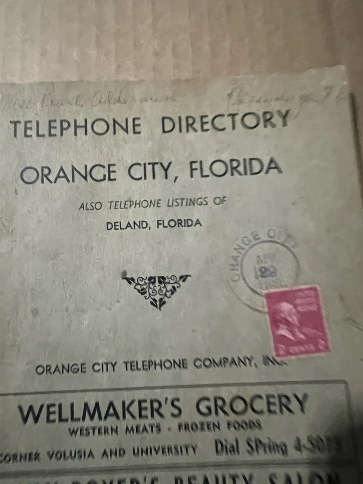 De colección 1955 Orange City guía telefónica guía telefónica rara Deland Foto 4 de 4