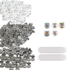 500 Sets 1 inch 25mm Pin Back Button Parts DIY Round Button Badge Parts Se