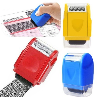 ID Diebstahl Schutz Stempel Roller Einfach Schützen Sie Ihre Daten Identität Sicherheit Privatsphäre