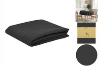 Tischdecke Rund Dunkelgrau Ø 180 Cm Leinen-Optik