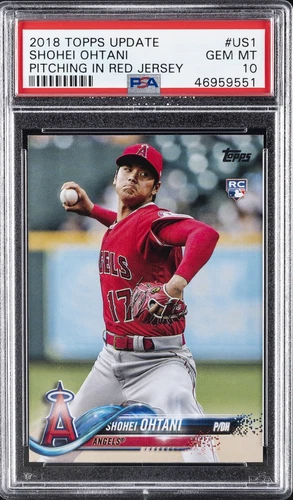 2018 TOPPS UPDATE #US1 SHOHEI OHTANI ROOKIE RC PSA 10