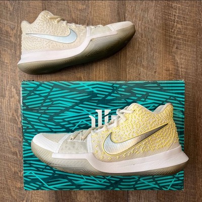 Nike Kyrie 3 White Chrome Irving Men's Size 9 Sneakers Shoes w