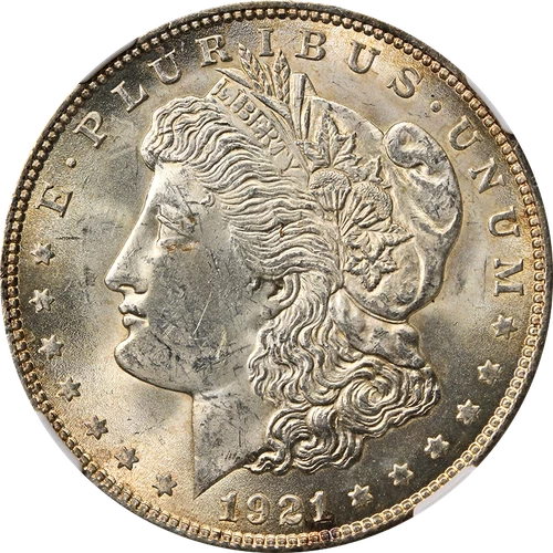 1921-P Morgan Silver Dollar NGC MS63 - Toning
