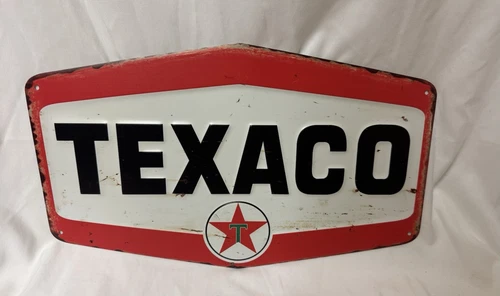 Antique Vintage Old Style Texaco Motor Oil Sign