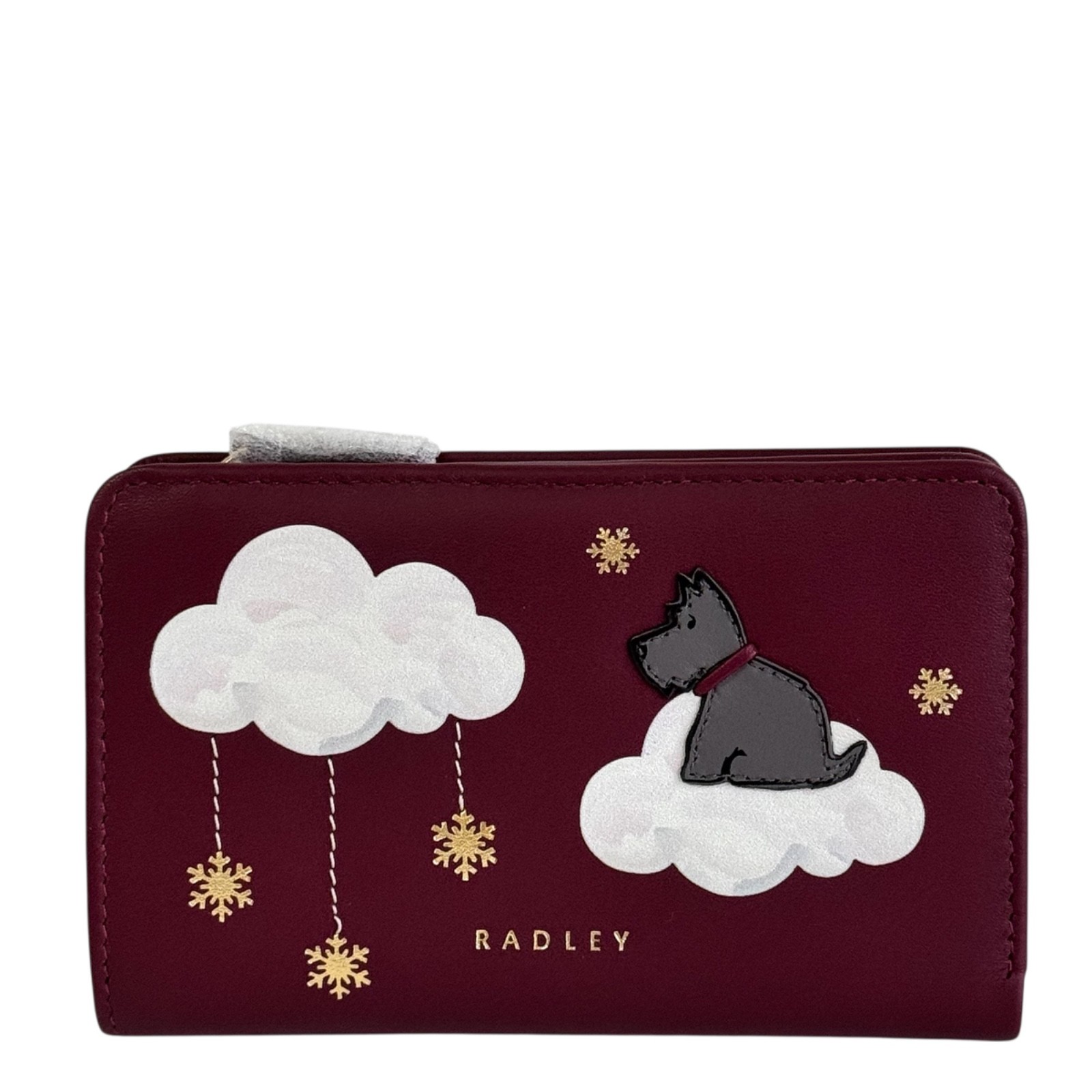 RADLEY Purse Red Leather Medium Coin Card Wallet -It’s Written In The Snowflakes
