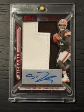 2025 Panini Black Shedeur Sanders Browns Rookie Auto Serial #14/20