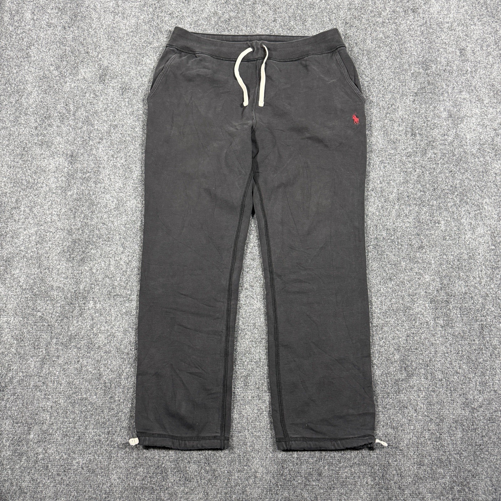 Vintage Polo Ralph Lauren Sweatpants Mens Large Drawstring Pony Black