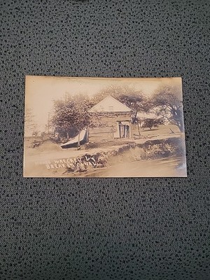 House wrecked by breaking canal vintage postcard