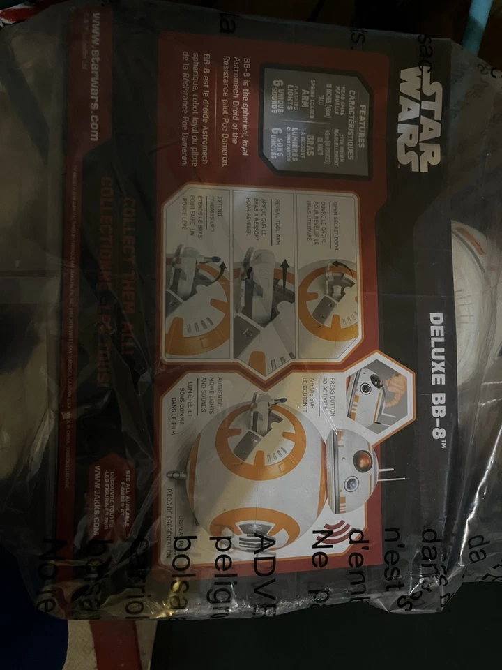Jakks Pacific Star Wars Big Figs 18" Deluxe BB-8 Luces y Sonidos NUEVO COMO NUEVO SIN USAR Foto 3 de 3