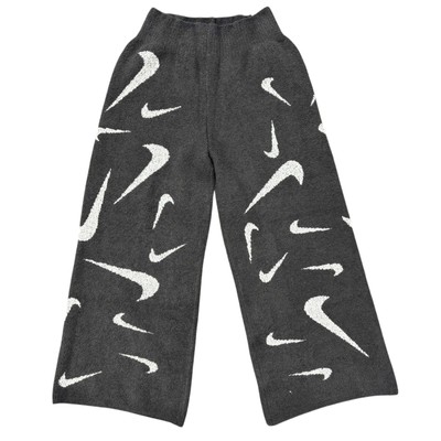 Nike Phoenix Cozy Boucle Knit Hi-Waist Wide-Leg Pants, Size Large NWT FD4288-254