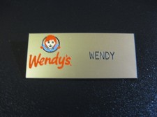 WENDY'S  * Uniform employee Name badge!  WENDY!