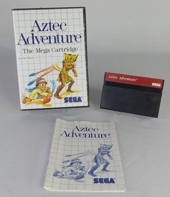 Aztec Adventure (Sega Master System, 1988) CIB Complete Tested *BACK COVER GONE*