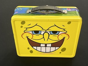 SpongeBob SquarePants Mini Tin Metal Lunchbox 3-5/8" x 2-5/8" x 1-1/4"