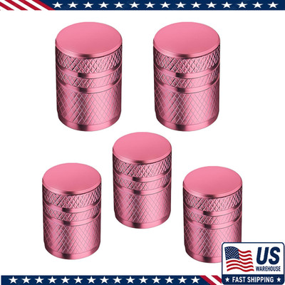 5 PCS Anodized Aluminum Tire Valve Stem Caps, Corrosion Resistant Universal Stem