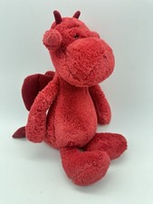 Jellycat London Dark Red Bashful Dragon 10" Plush Stuffed Animal Toy