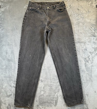 VTG Levis 560 Jeans Mens 34x34 (31x32) Black Loose Tapered Leg Faded USA Made