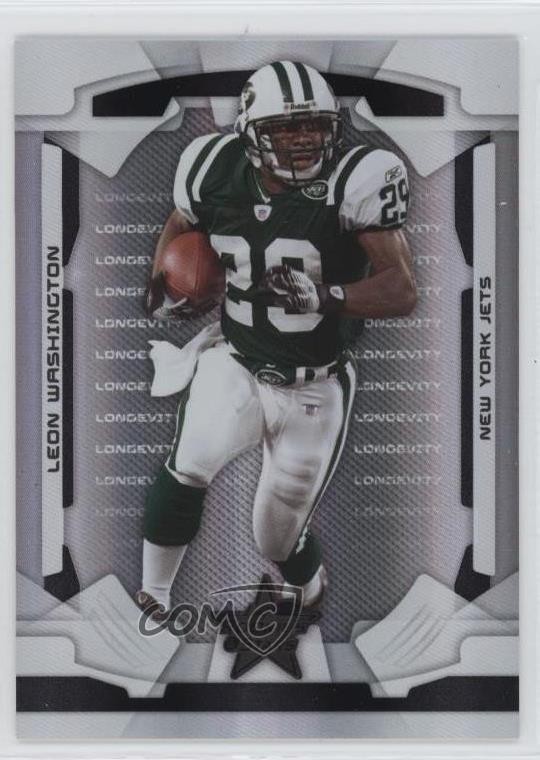 2008 Leaf Rookies & Stars Longevity Parallel Black 14/25 Leon Washington #67 0q3