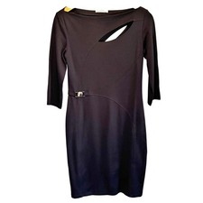 Versace Collection Black Cut-Out Sheath Dress - size 44 (US 8)