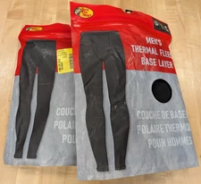 Lot of TWO Bass Pro Shops Thermal Fleece Base Layer Pants Men's XL Black