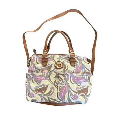Relic Floral Print Satchel Bag Handbag Purse Top Handle Crossbody Women
