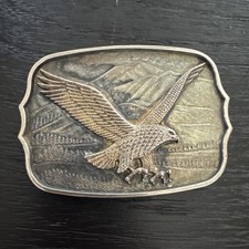 vintage trucker Western Cowboy Fly Eagle Double Color Belt Buckle 158871
