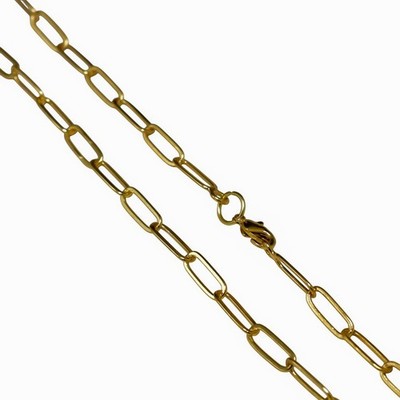 18k Gold Plated Italian 925 Sterling Silver Paperclip Chain Necklace Size-16-30''