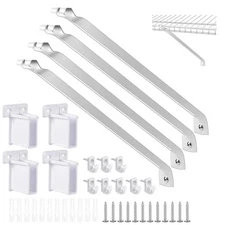 16inch Support Brackets for Wire Shelving Set, 4 Pcs Wire Shelf Brackets with...